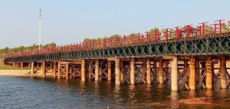 湖南岳阳钢便桥施工总体图